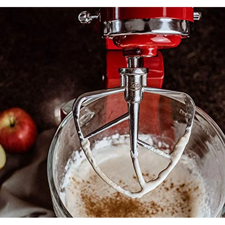 Kitty Professional Flachrührer Edelstahl "Taifun" Zubehör kompatibel mit KitchenAid Küchenmaschine | Artisan Küchenhelfer Backzubehör Rührschüssel 4,3/4,8 Liter Schüssel Spülmaschinenfest – Bild 4