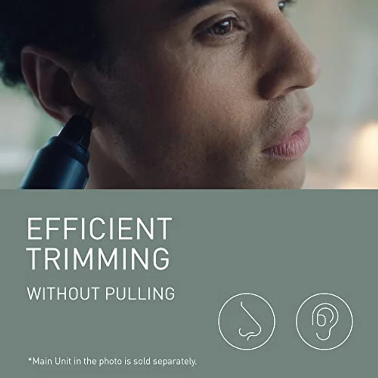 Panasonic MULTISHAPE modulares Körperpflege-System ER-CNT1, Nasen-/Ohren-/Augenbrauentrimmer für Männer, mit eingebauter Vakuumfunktion, wasserdicht - Schwarz – Bild 4