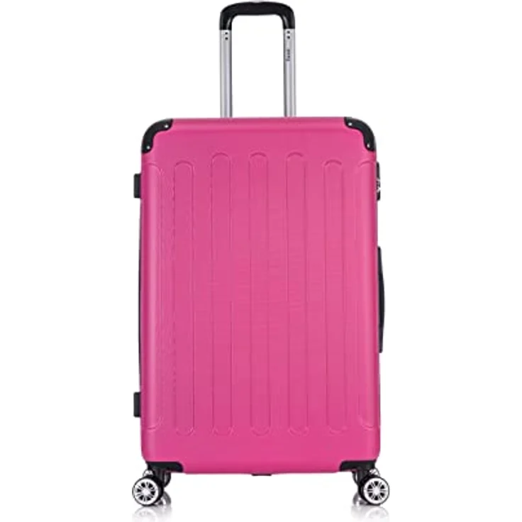Flexot Flex-2045 XL Zwillingsrollen Reisekoffer Trolley Hartschale (Rose) – Bild 2