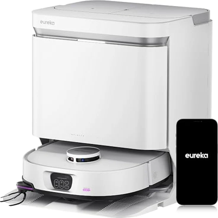 EUREKA J15 Max Ultra Staubsauger-Roboter, 22.000 Pa Saugleistung, selbstreinigend, 4 Liter, Weiß, 67 Dezibeles – Bild 2