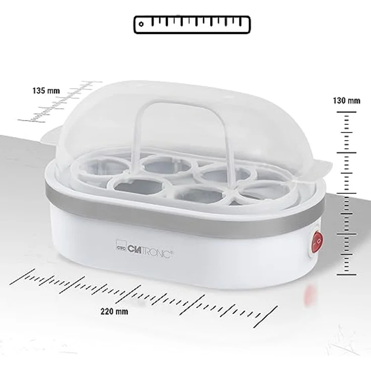Clatronic EK 3497 Eierkocher, Weiß, Transparent – Bild 4