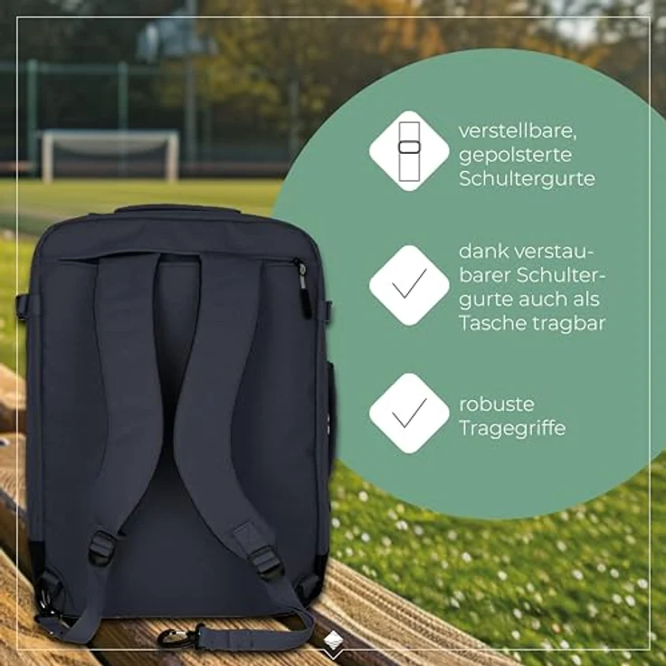 travelite Kick Off Multibag Rucksack 50 cm, schwarz – Bild 6