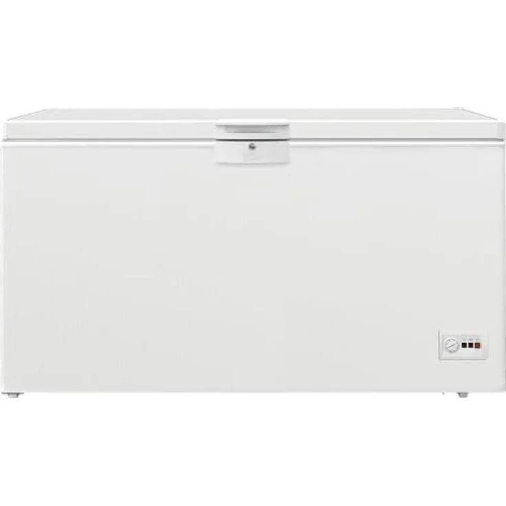 Beko HSM46740 Gefriertruhe groß, 451 l Nutzvolumen, 3 Gefrierkörbe, Innenbeleuchtung, abschließbar, Weiß - Preisvergleich – Bild 1