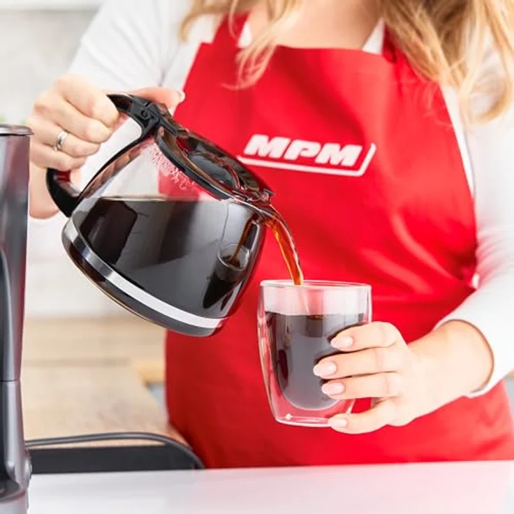 MPM MKW-12 Filterkaffeemaschine, 1,25 Liter mit Tropfstoppsystem und automatischer Abschaltung, schwarz – Bild 7