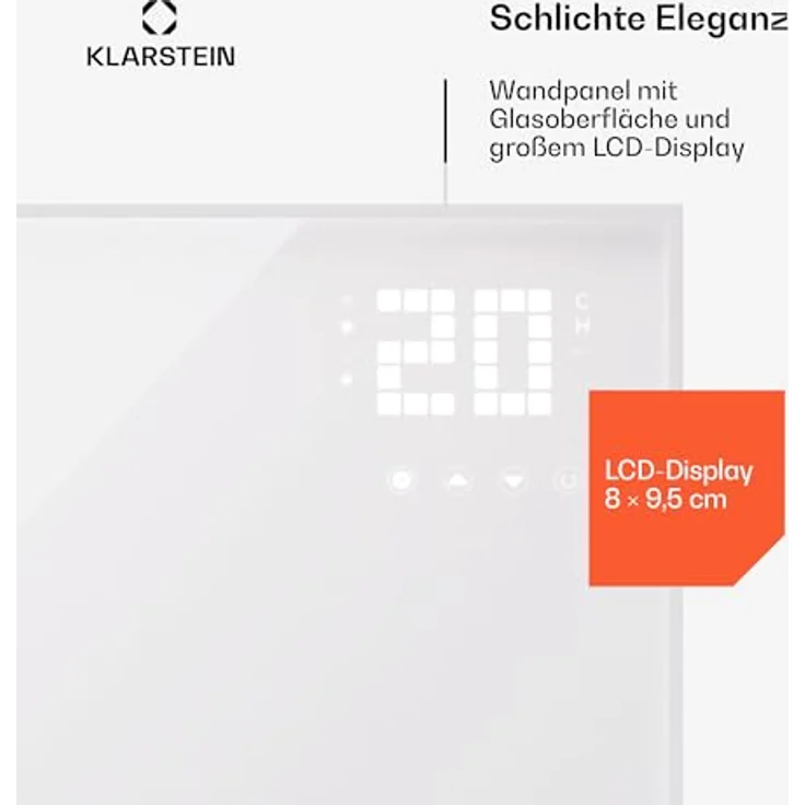 Klarstein Infrarotheizung mit Thermostat, 360W Elektroheizung, Smart Home Bild-Infrarotheizung zur Wandmontage, IR mit App-Steuerung & Erkennung offener Fenster, Feuchtraum Heizkörper CO2-Frei, in attraktivem Design, weiß – Bild 5