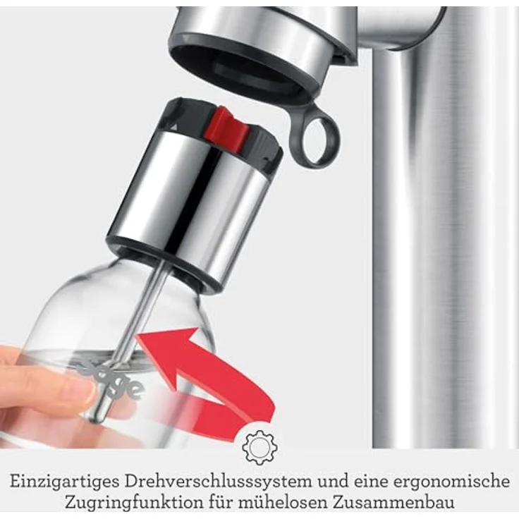 Sage - The InFizz Fusion - Home Soda Maker - Wassersprudler - Für Sprudelwasser, Saft, Tee, Cocktails und alle sprudelnden Getränke, Schwarz Noir - Einstellbare Sprudelstärke, elegantes Edelstahl Design, benutzerfreundlich und kompatibel. – Bild 4