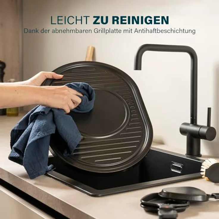 Princess Oval Grill und Party Raclette für bis zu 8 Personen ? mit speziellem Crepe Bereich, 162700 – Bild 4