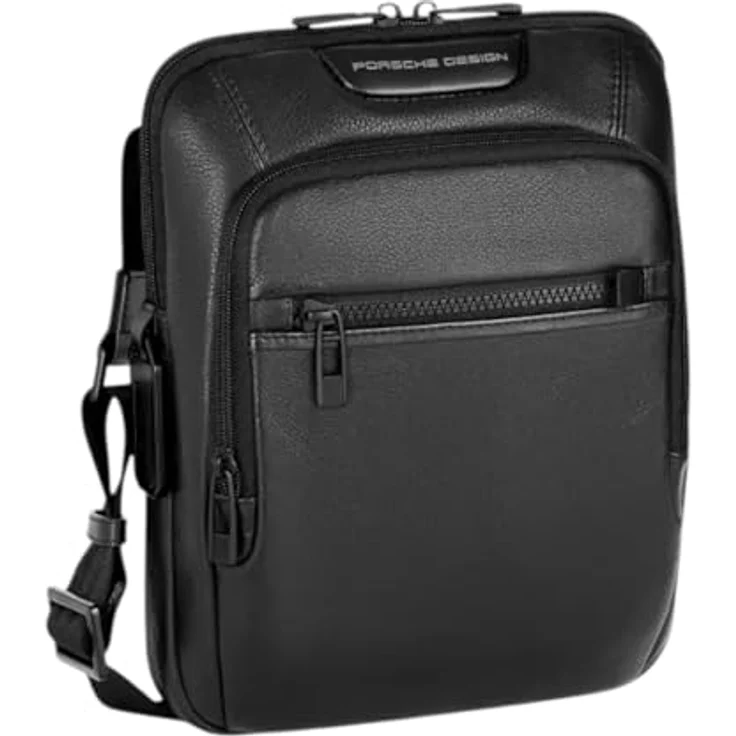 Porsche Design Roadster Umhängetasche, 21 cm, 100% Leder, schwarz – Bild 1