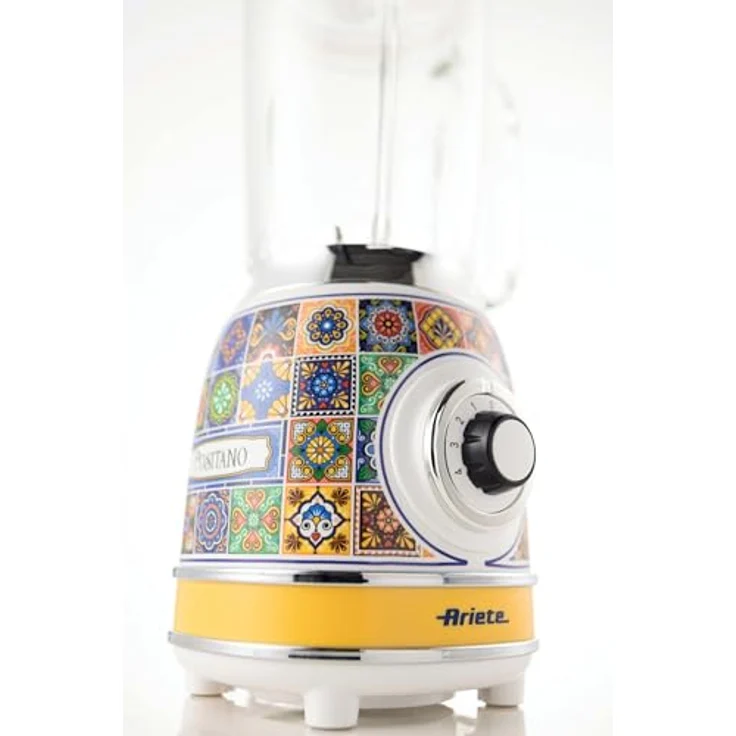 Ariete 583 Standmixer Positano mit Glasbecher 1,5 Liter, 4 Klingen aus Edelstahl, 4 Geschwindigkeitsstufen + Pulse, 1000 Watt, Capri Linie – Bild 5