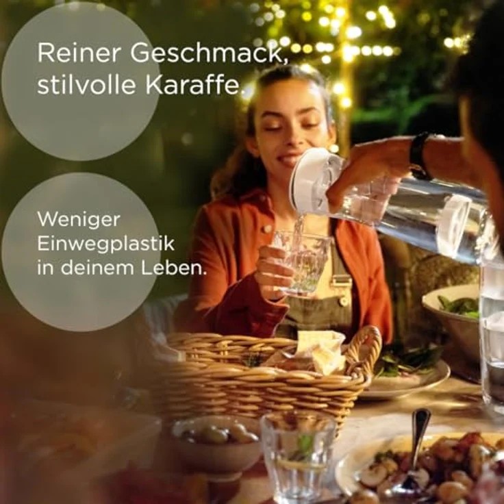 BRITA Wasserfilter-Karaffe Mind weiß-grau inkl. 1 MicroDisc Filter– BRITA Karaffe zur stilvollen Servierung von Wasser sowie zur Reduzierung von Chlor & geschmacksstörenden Stoffen – Bild 2