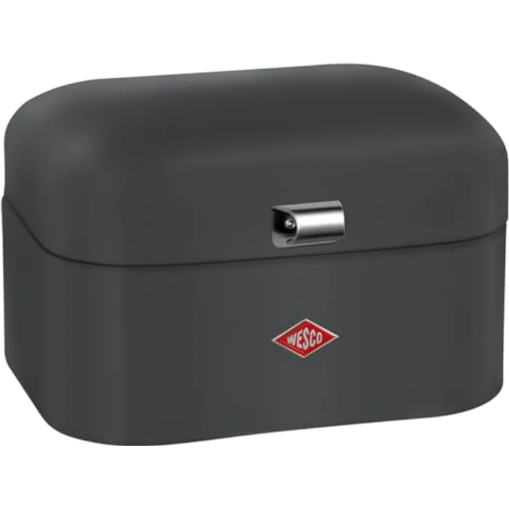 WESCO Single Grandy Brotkasten, graphit matt, pulverbeschichtetes Stahlblech, Lüftungslöcher und stabiler Handgriff – Bild 1