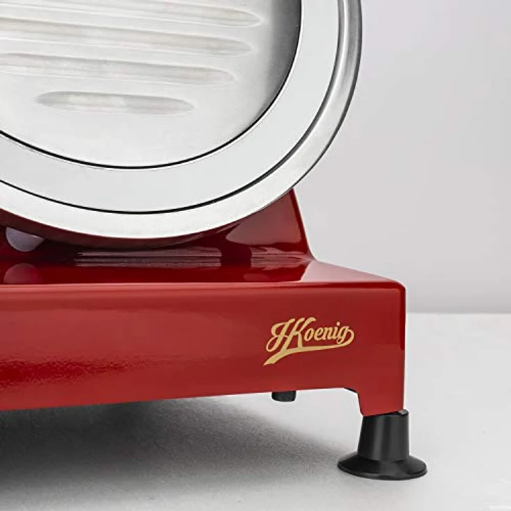 H.Koenig MSX254 professioneller Allesschneider für Schinken und Fleisch - elektrische Schneidemaschine Käse und Brot - Schnittdicke 0 - 12 mm - Schneideblatt 250 mm - Edelstahl – Bild 3