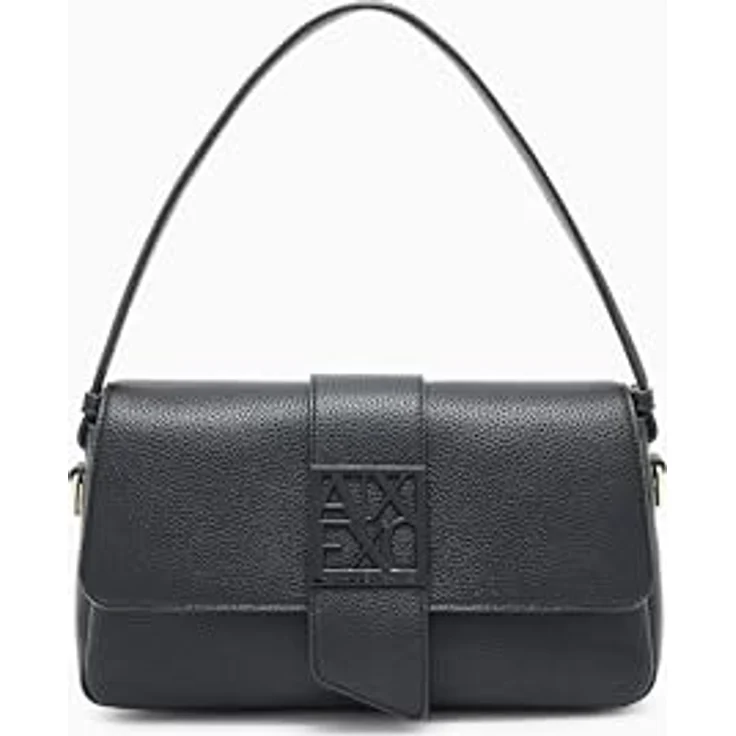 Armani Exchange Susy Umhängetasche, Schwarz, 24 cm x 7 cm x 18 cm, 100% Polyurethan – Bild 1