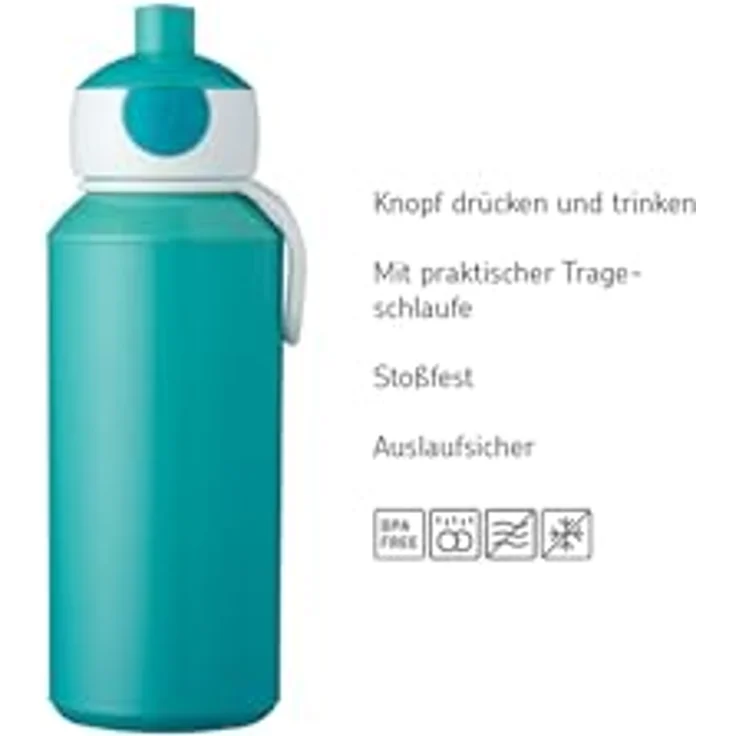 Mepal Campus, Lunchbox, Mehrfarbig, Türkis - Brotdose mit Einsätzen und auslaufsicherer Trinkflasche – Bild 4