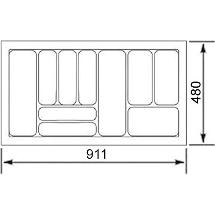 SO-TECH® Besteckeinsatz ORGA-BOX VIII Lavagrau perlstruktur, Schubladeneinsatz - Raumsparende Fachaufteilung, hochwertiges Design – Bild 3