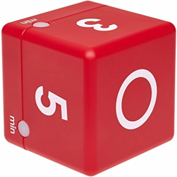 TFA Dostmann Eieruhr Timer Cube Rot digital mit LED-Anzeige und Alarmton – Bild 3