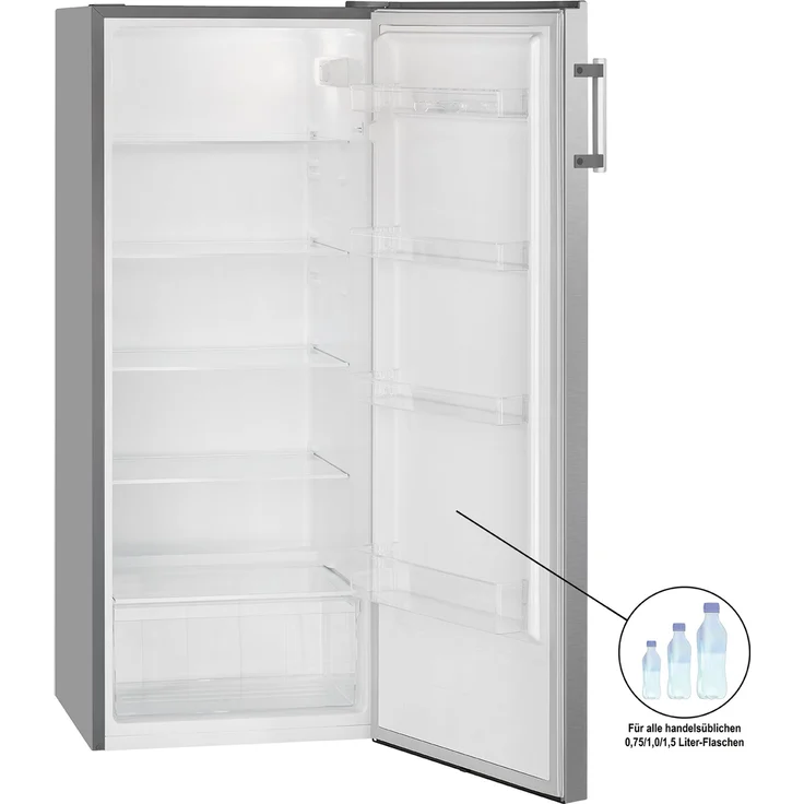 Bomann VS 7316.1 Kühlschrank ohne Gefrierfach, freistehend, silber, Abtauautomatik, LED, Breite 55 cm, Energieklasse E – Bild 5