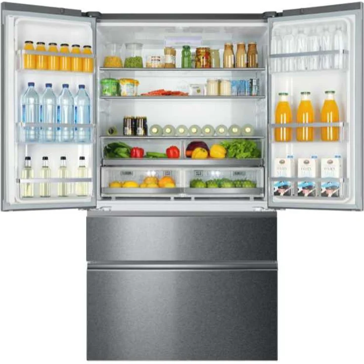 Haier HB26FSSAAA French-Door-Kühlschrank, freistehend, edelstahl, NoFrost, Schnellgefrieren, 0-Grad-Zone, Eiswürfelspender, Festwasseranschluss, Breite 100.5 cm – Bild 11