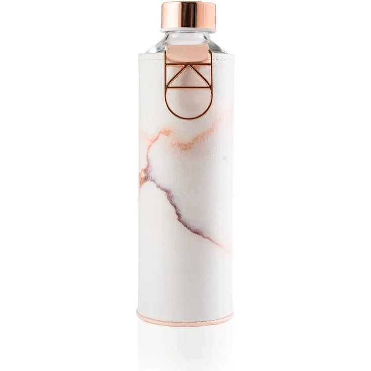 Equa Mismatch Lava Glasflasche mit Kunstlederhülle