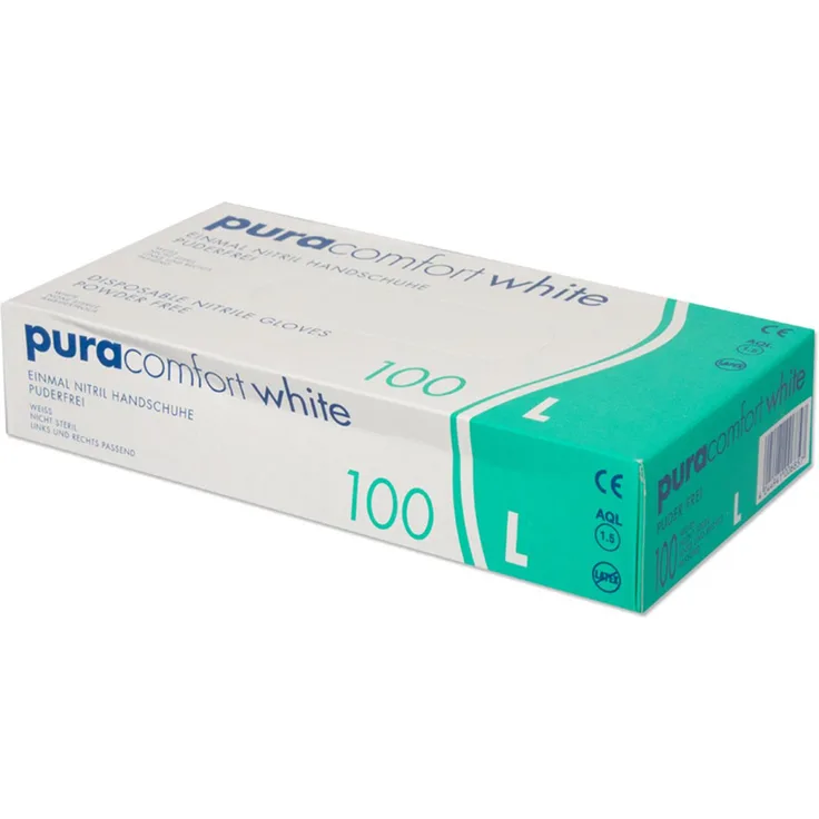 AMPri Pura Comfort Nitrilhandschuhe weiß 100 Stück Gr.XS