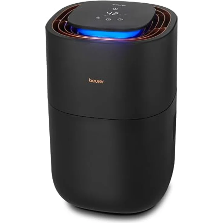 Beurer LB 300 Plus Luftbefeuchter mit energieeffizienter Kaltverdunstungstechnologie, farbiger Luftfeuchtigkeitsindikator, hygienische Filtertrocknungsfunktion, für Räume bis ca. 45m² – Bild 1