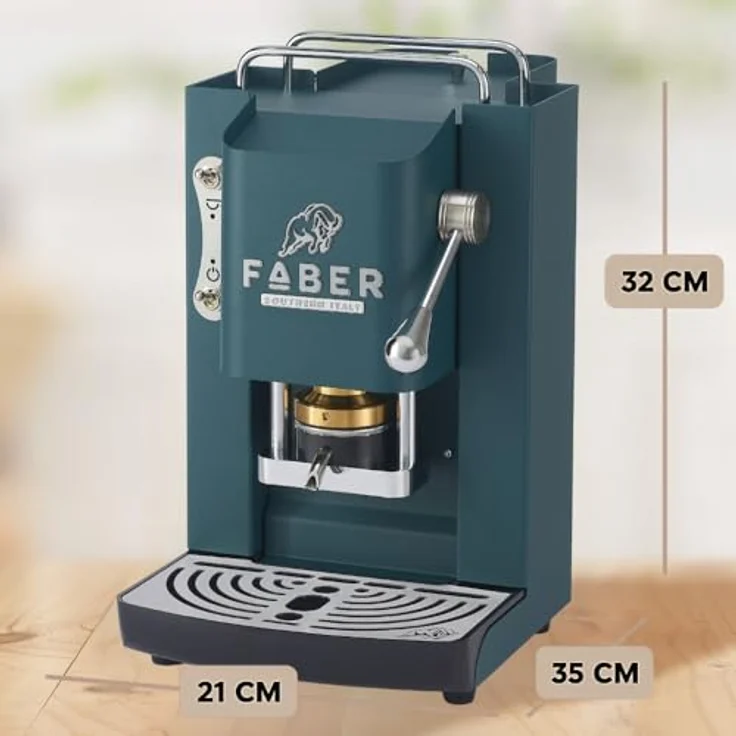 Faber Coffee Machines Pro Deluxe 3.0 Chrom, Kaffeepadmaschine für 44mm ESE-Pads, hygienischer Wassertank aus Glas, magnetisch abnehmbare Brühgruppe, Chrom-Details mit 3D-Logo – Bild 7