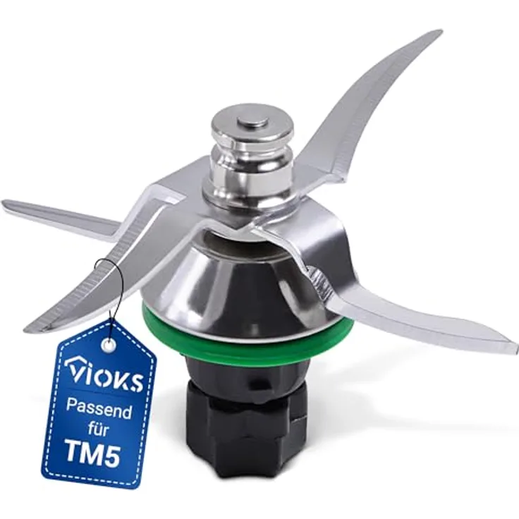 VIOKS Messer Ersatz für Vorwerk Thermomix TM5 Messer TM 5 Küchenmaschine Mixmesser Ultrascharf aus Edelstahl - Ersatzteile für Küchenmaschine Thermomix