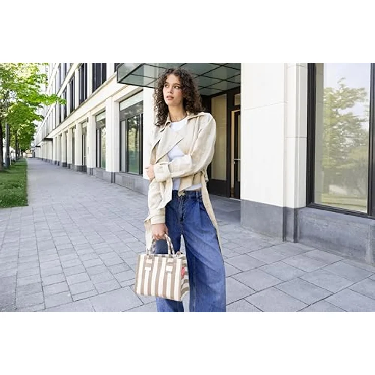 reisenthel Daily Shopper, Shopper Tasche aus 100% Polyester, braun, 21 cm x 14 cm x 27 cm – Bild 7