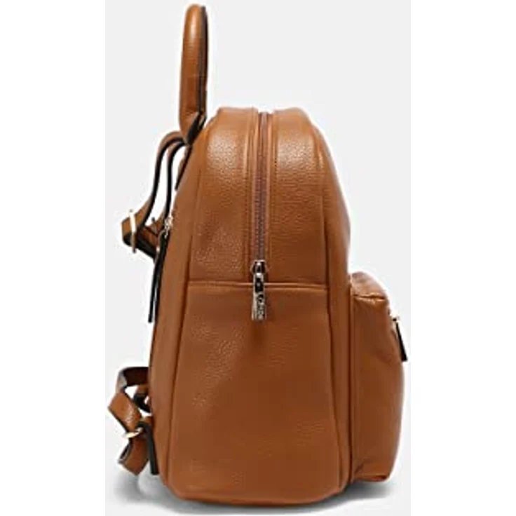 L.Credi Budapest City Rucksack, 28 cm, Kunstleder, braun, 28 x 13 x 23 cm – Bild 3