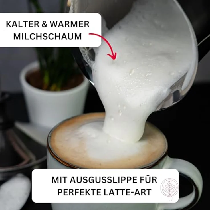 Westmark Milchaufschäumer, 800 ml, Rostfreier Edelstahl, Kunststoff (PP), Brasilia, Silber-Schwarz, 24742260 – Bild 6