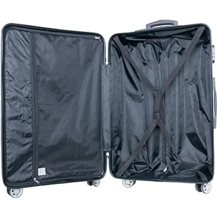 Nowi Bergamo 4 Rollen Kabinentrolley 56 cm, (37.40 l, S) in stilvollem Design, schwarz – Bild 8
