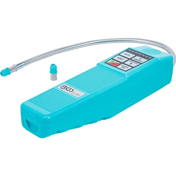 BGS Klimaanlagen-Lecksuchgerät, Prüfgerät für R134a, R12 und R404a mit optischen und akustischen Signalen, einstellbarer Empfindlichkeit, 355 mm Sondenlänge – Bild 2