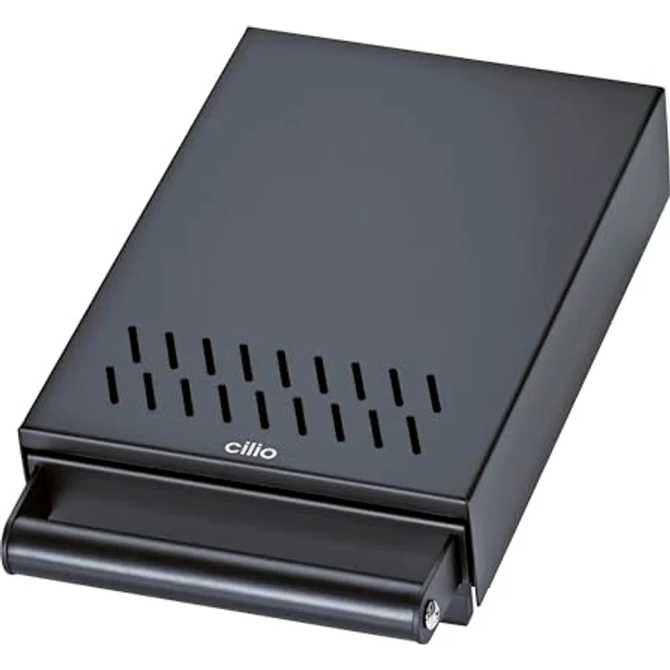 Cilio Sudschublade BARISTA, Abklopfbehälter aus rostfreiem Edelstahl, pulverbeschichtet, rutschfeste Füße, 36,5 x 21 x 7,7 cm – Bild 5