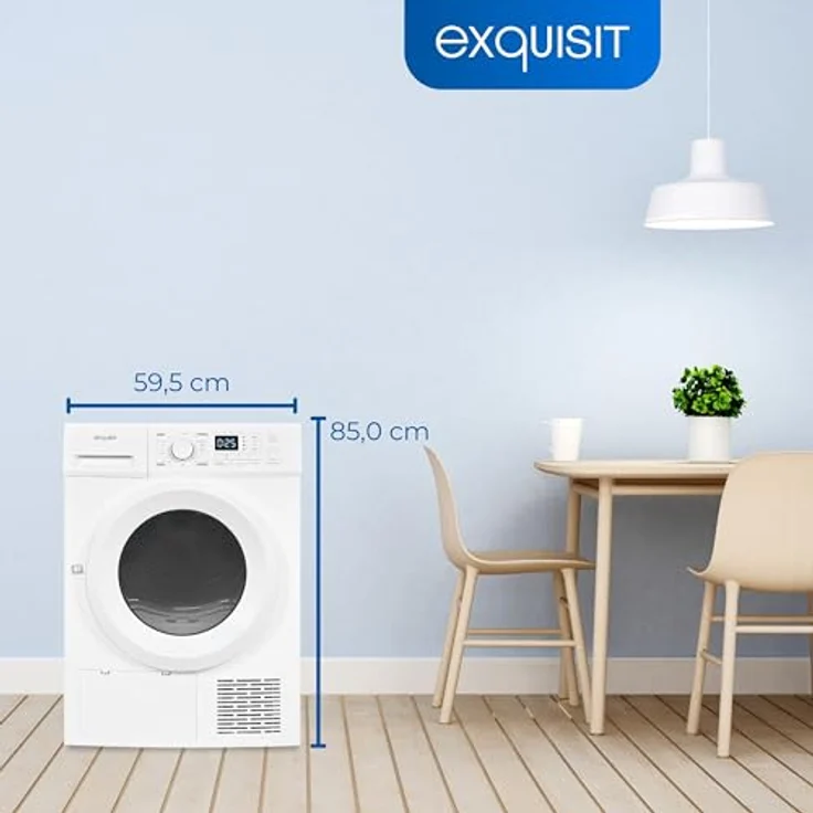 Exquisit Wärmepumpentrockner TWP803-030 weiss | 8 Kg | A++ | 16 Programme | Knitterschutz | Startzeitvorwahl - Preisvergleich – Bild 4