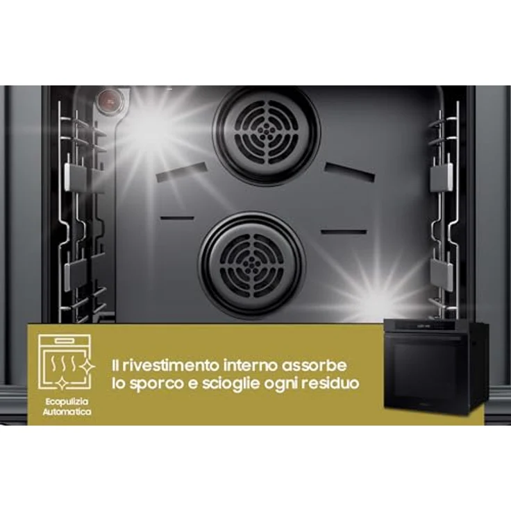 Samsung NV7B4040VBB Einbau-Multifunktionsbackofen, 76 l, 2950 W, A+, Schwarz, SmartThings Unterstützung, Dampfreinigung, 270 °C max. Temperatur – Bild 9