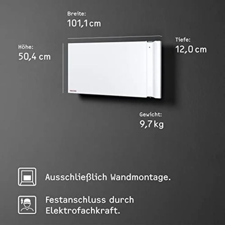 STIEBEL ELTRON elektronisch geregelter Duo-Wandkonvektor CND 150, 1,5 kW, für ca. 15 m², LC-Disyplay, 2 Heizsysteme, Offene-Fenster-Erkennung, Wochenschaltuhr, Verbrauchsanzeige, 234815, Konvektor – Bild 7