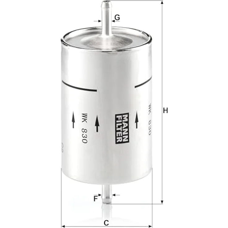 MANN-FILTER WK 830 Kraftstofffilter, Hochabscheidende Filtration für PKW, Erstausrüsterqualität – Bild 3