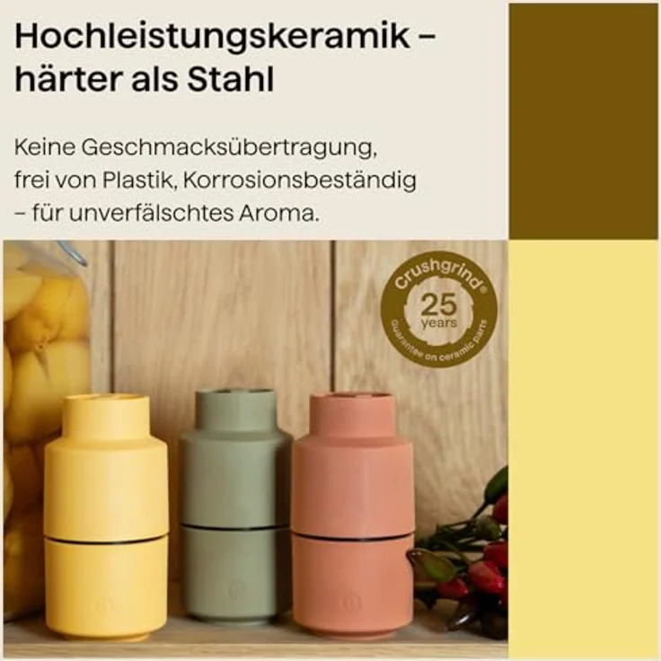 Crush Grind Gewürzmühle Billund 11.6 cm, Lila, Pfeffermühle + Salzmühle, Violett – Bild 2