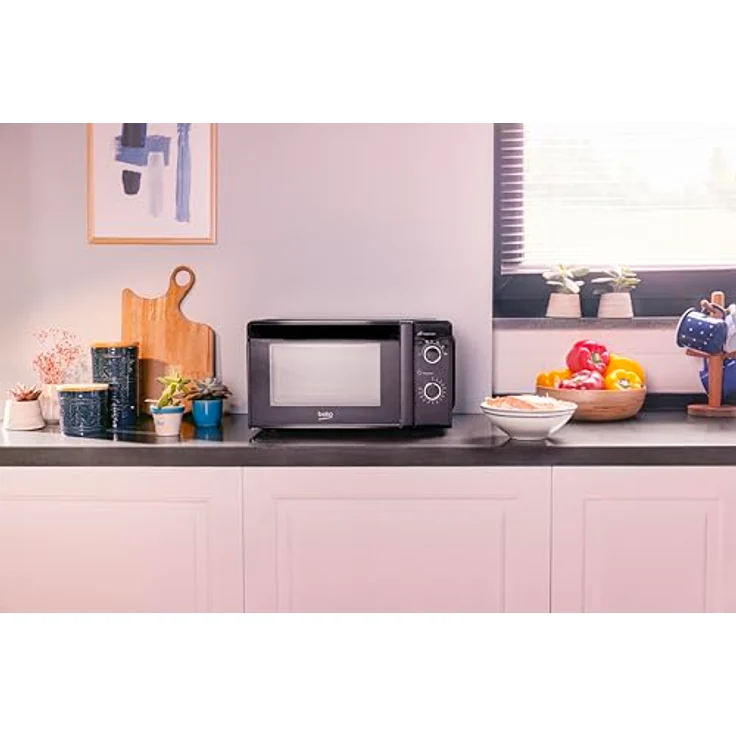 Beko MOC20100BFB Mikrowelle, Standgerät, 20 L Garraum, 700 W, Auftauen, Drehregler, schwarz – Bild 4