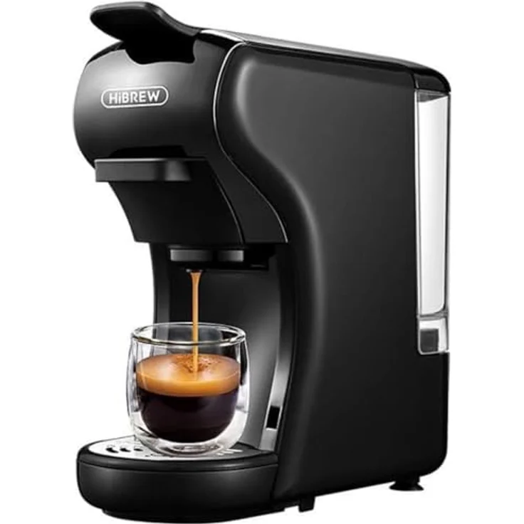 HiBREW H1A, 3-in-1 Kapselkaffeemaschine mit 19 bar Druck, kompatibel mit Nespresso und Dolce Gusto, Schwarz – Bild 2