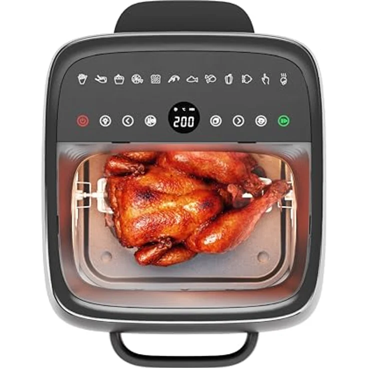 Princess Heißluftfritteuse Backofen Vision, 12,6 L, 1800 W, digitales Bedienfeld, multifunktionales Garen, leicht zu reinigen, Modell 182494 – Bild 3
