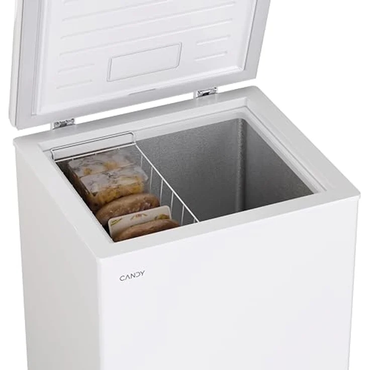 Candy CCHH 100E Gefrierschrank, horizontal, 97 l, statische Technologie, 1 Korb, elektronische Steuerung, Temperaturanzeige, Alarm, Weiß – Bild 5