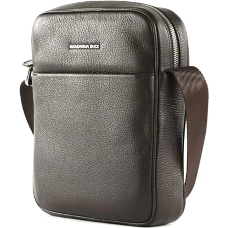 Mandarina Duck Beuteltasche Mellow Urban MWM02, genarbtes Kalbsleder, braun, 22 x 6 x 25 cm, Herren – Bild 2