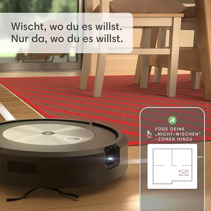 iRobot Roomba Combo j5 (j5176) Saug- und Wischroboter, Kartierung und PrecisionVision Navigation, 4-Stufen-Reinigung, Objekterkennung und -vermeidung, Indiv. Anpassung, Sprachassistentenkompatibel – Bild 5