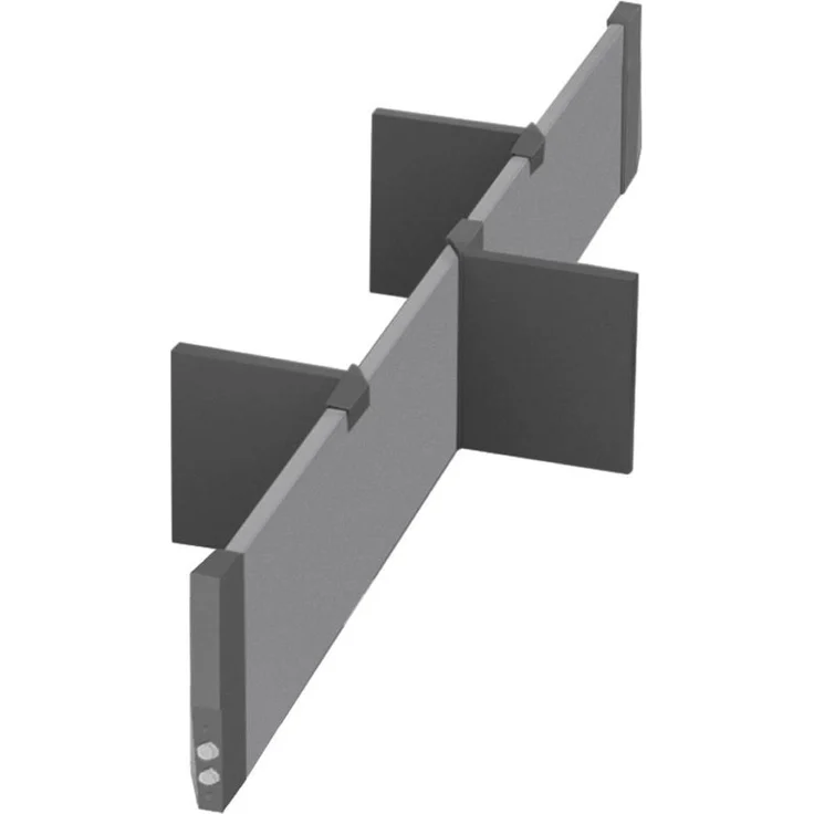 Hettich OrgaStore 810, Innenorganisation für Schubkästen, Küchen Organizer, Grau, mit Aluminiumprofil und flexiblen Trennelementen