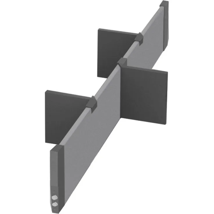 Hettich OrgaStore 810, Innenorganisation für Schubkästen, Küchen Organizer, Grau, mit Aluminiumprofil und flexiblen Trennelementen