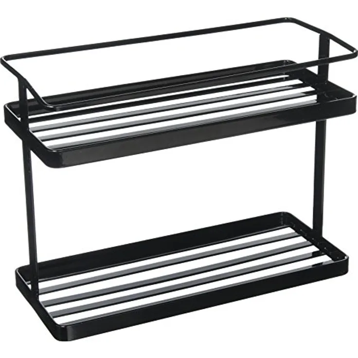 YAMAZAKI Home Countertop Gewürzablage und Organizer | Stahl, Einheitsgröße, Schwarz
