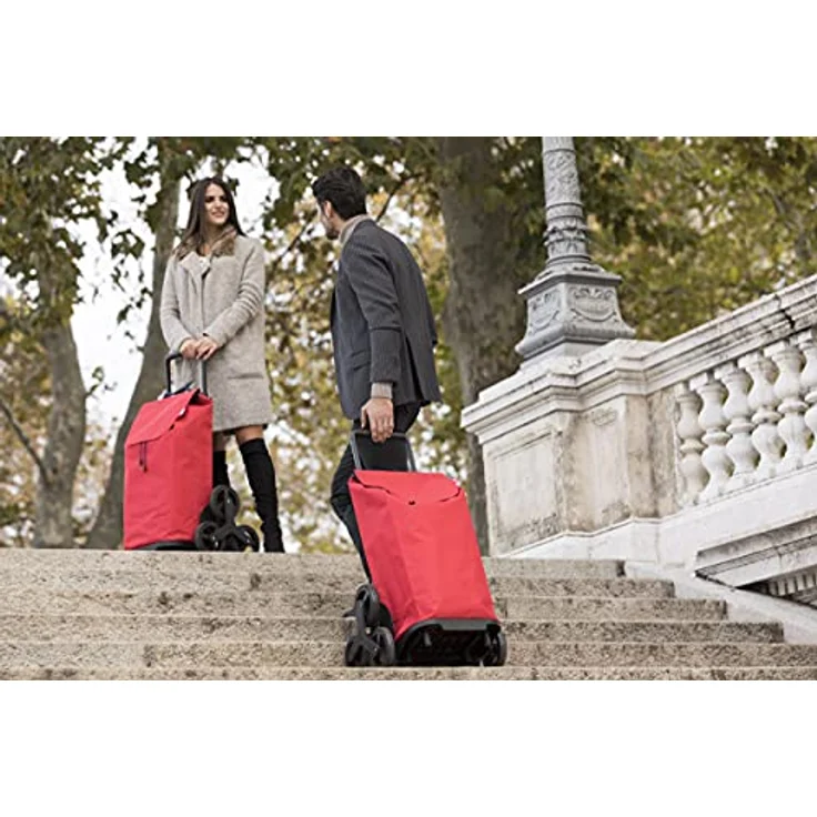 Gimi Einkaufstrolley mit 6 Rädern, wasserdichte Tasche, 100% Polyester, Fassungsvermögen 52 l, 44,1 x 50,7 x 95,6 cm, grün, Grande, 168423 – Bild 5