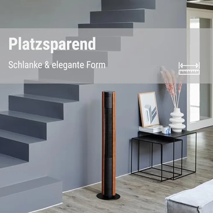 Stadler Form Peter Tower Ventilator, energieeffizient und leise mit 6 Geschwindigkeiten, 7-Stunden-Timer, dimmbare LED und Fernbedienung – Bild 3