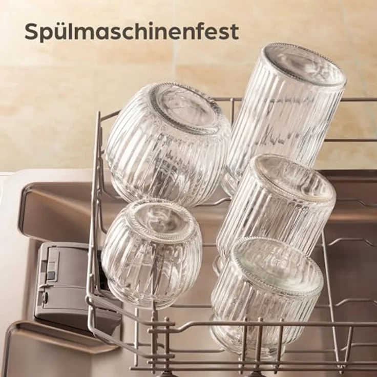 Niboline Praknu 6 Candy Bar Gläser, 700ml luftdichtes Vintage Keksglas mit Deckel und Etiketten, glasklar – Bild 7